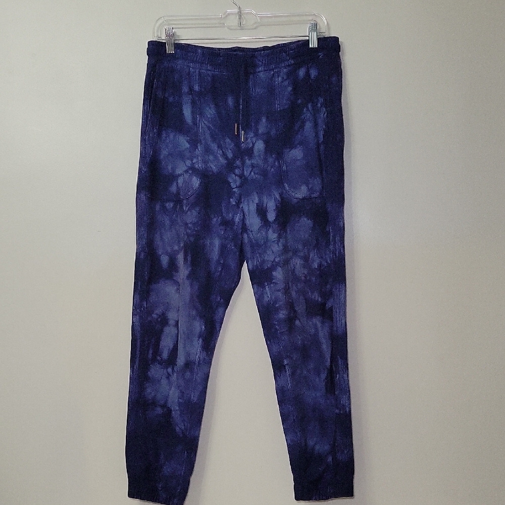Athleta Farallon Tie-Dye‎ Joggers Blue Size M NWOT